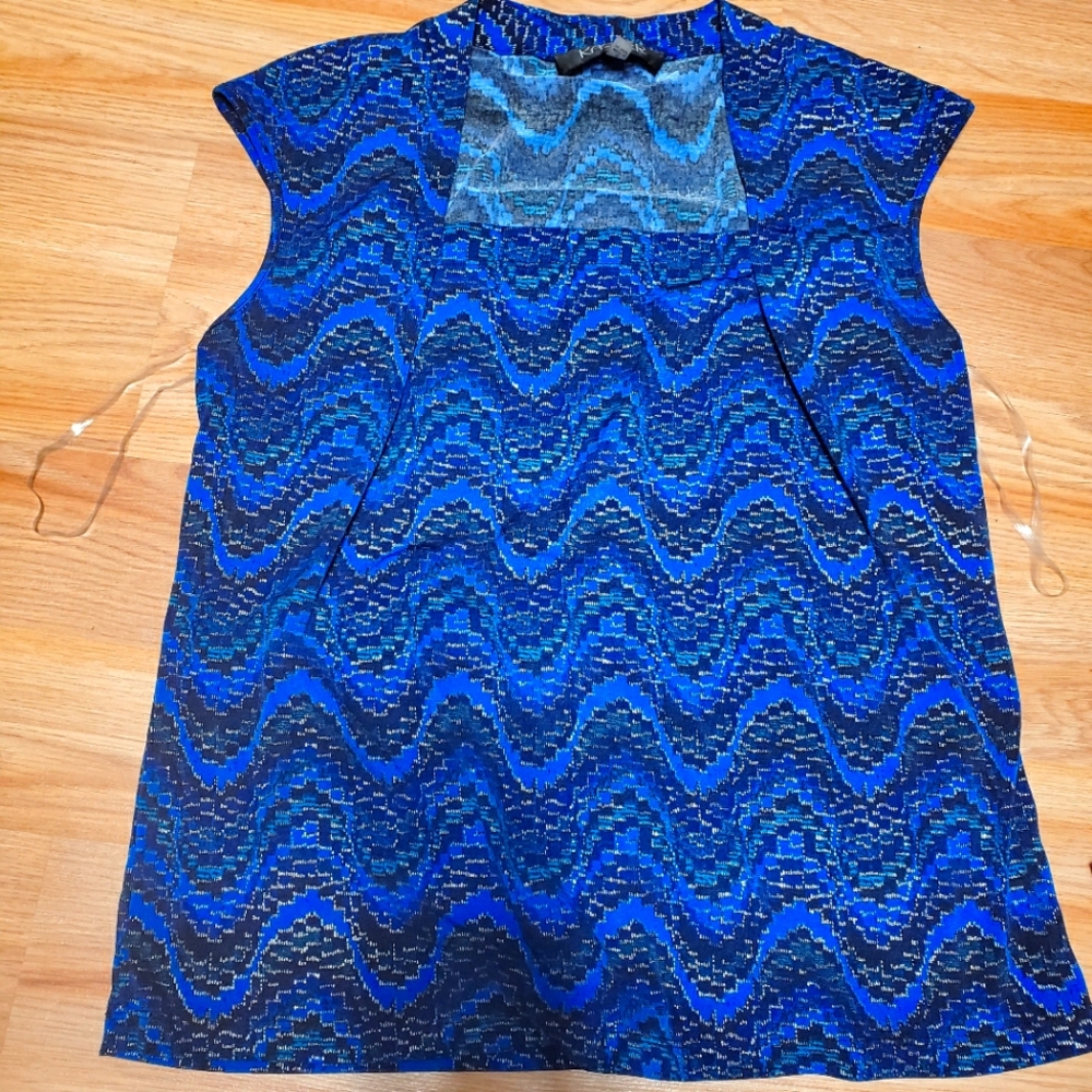 Blue abstract blouse